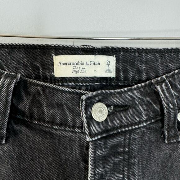 Abercrombie and Fitch The Dad High Rise Wash Black Jeans Women's 29 - Picture 5 of 9